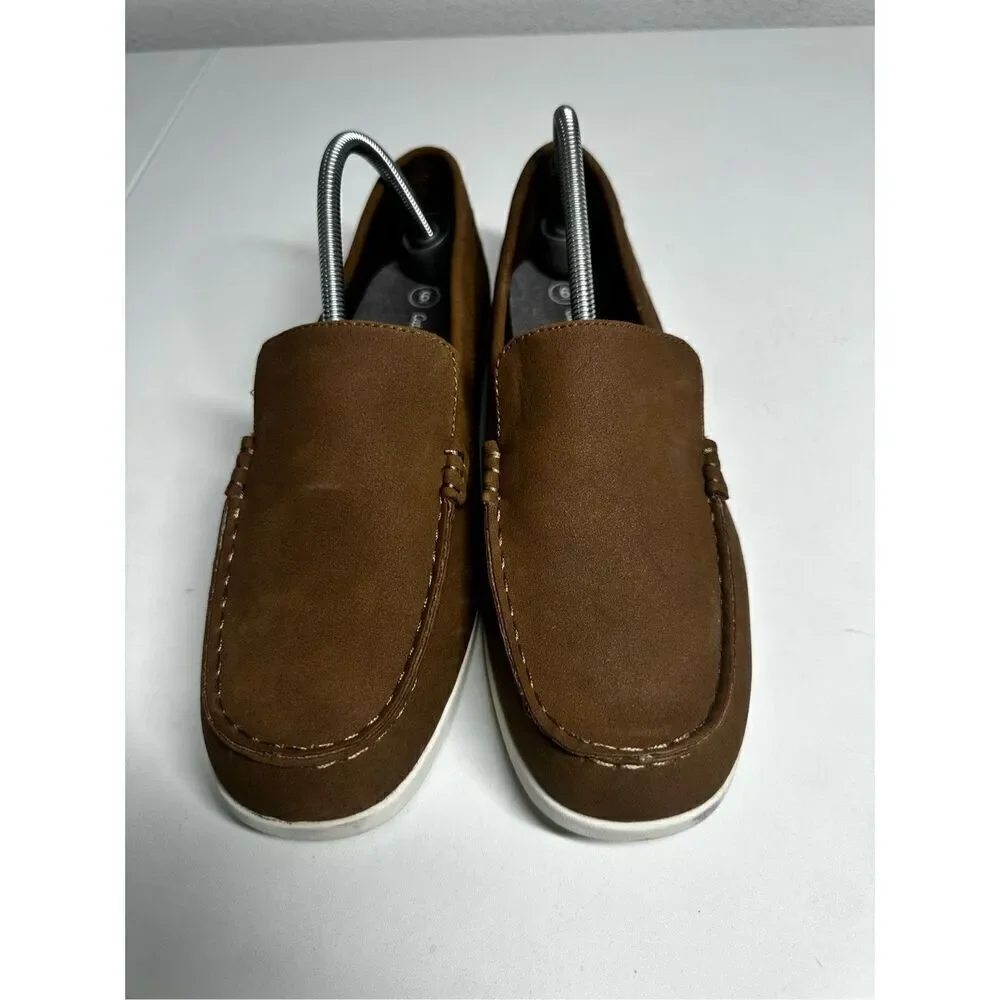 Cat & Jack Women’s Alden Faux Suede Slip-On Loafers Cognac Size 6